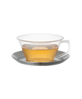 Kinto CAST Filiżanka i spodek 220 ml Stal nierdzewna