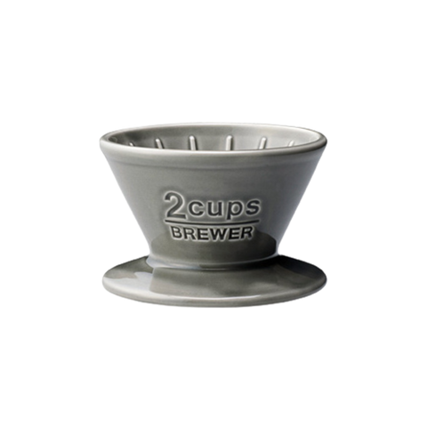 SCS překapávač 2šálky porcelánový šedý