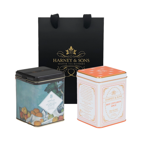 Dárková sada čajů Harney & Sons Hot Apple Spice a Hot Cinnamon Spice